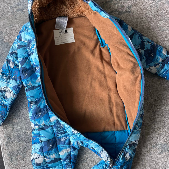 The North Face Thermoball Eco Bunting One Piece Snow Suit Shady Blue 18-24 Months NWOT