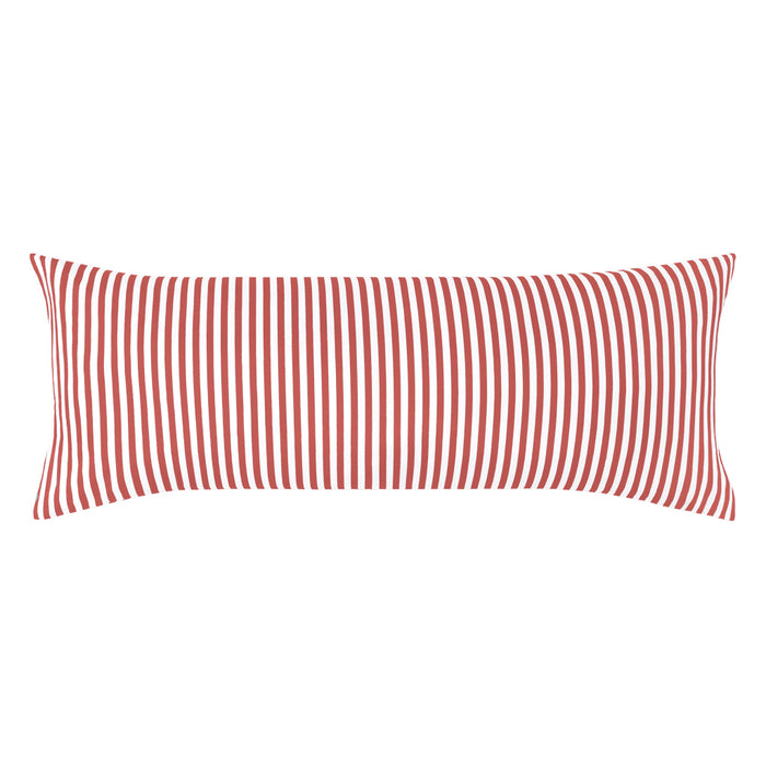 The Red Striped Extra Long Lumbar Throw Pillow