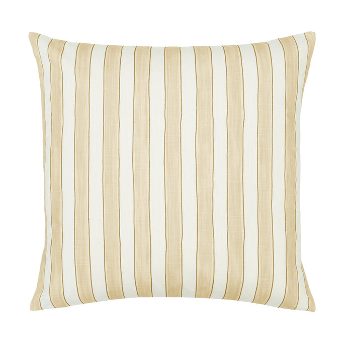 The Sand Seaside Watercolor Stripes Square Throw Pillow