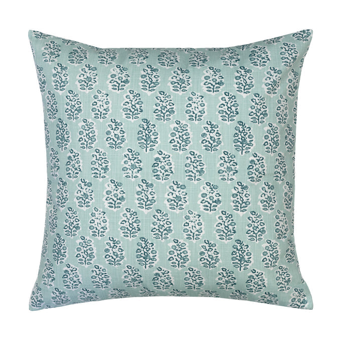 The Seafoam Green Sea Blossom Square Throw Pillow