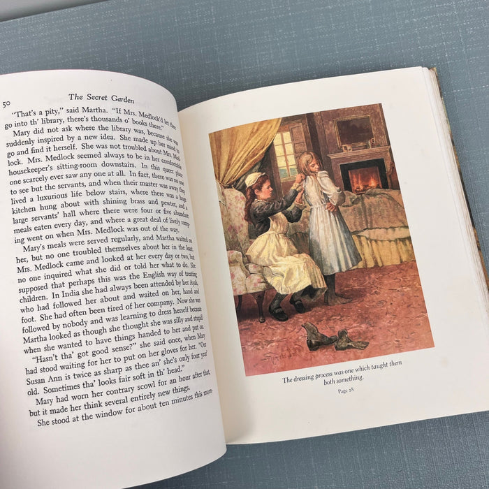 The Secret Garden Frances Hodgson Burnett Illustrated Hardcover Book Vintage 1987