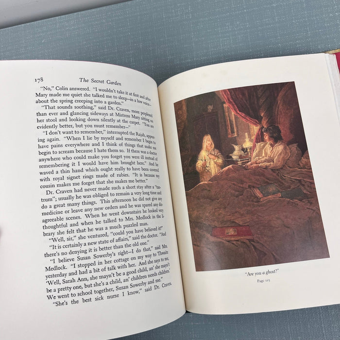 The Secret Garden Frances Hodgson Burnett Illustrated Hardcover Book Vintage 1987