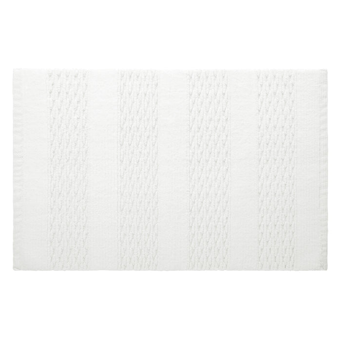 The White Shoreline Weave Bath Mat