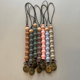 Three Hearts & Co. Grande Eden Pacifier & Toy Clip