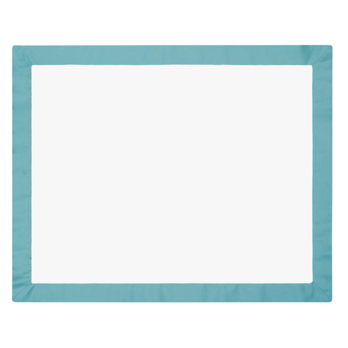 Turquoise Linden Border Euro Sham