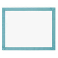 Turquoise Linden Border Sham Pair