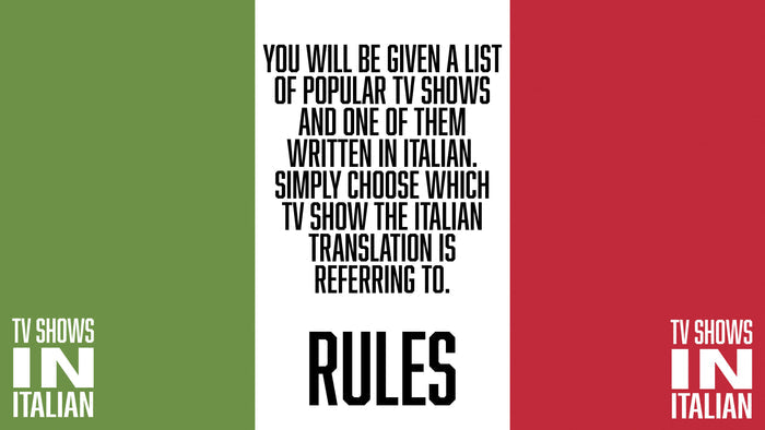 TV In Italian