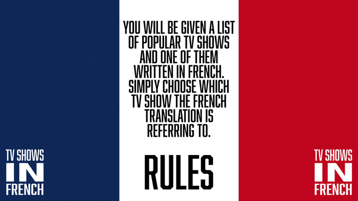 TV Shows In French