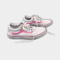 Vans Old Skool Pink White Pastel Rainbow Canvas Sneakers 12