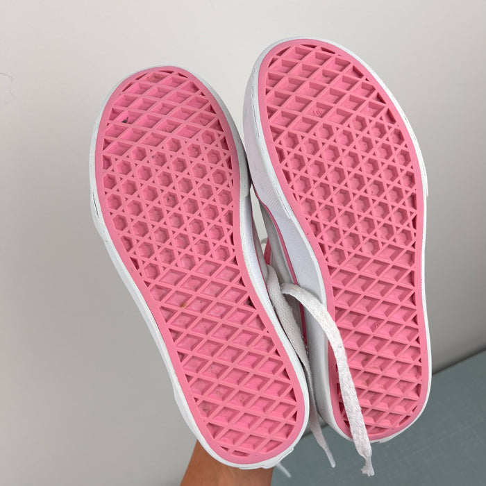 Vans Old Skool Pink White Pastel Rainbow Canvas Sneakers 12