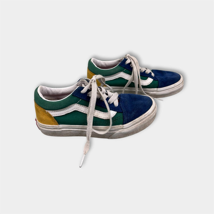 Vans Old Skool Yacht Club Blue Green Color Block Sneakers 12