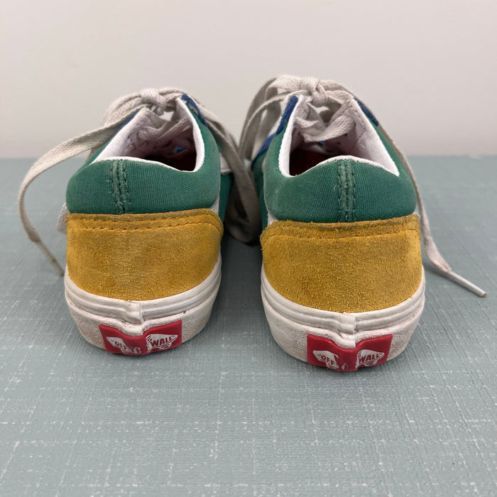 Vans Old Skool Yacht Club Blue Green Color Block Sneakers 12