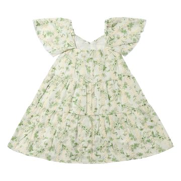 Vignette Sierra Dress | Green Print Eyelet
