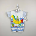 Vinatge Gear Kids by Schwab Scuabsaurus Shortall Romper 12 Months USA NWT