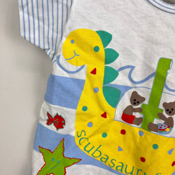 Vinatge Gear Kids by Schwab Scuabsaurus Shortall Romper 12 Months USA NWT