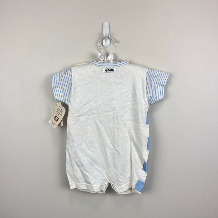 Vinatge Gear Kids by Schwab Scuabsaurus Shortall Romper 12 Months USA NWT