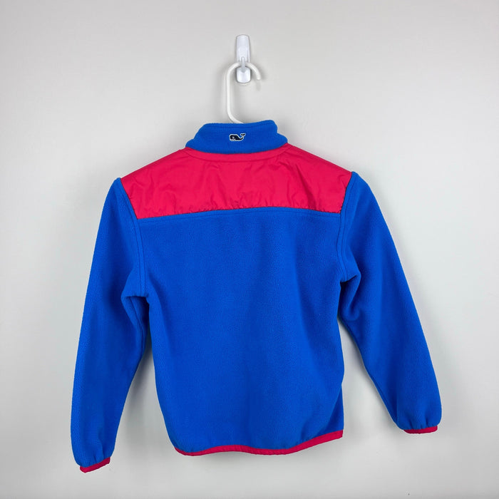 Vineyard Vines Blue Red Fleece Shep Shirt S 8-10
