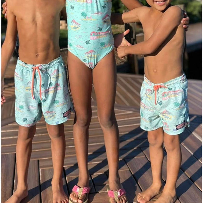 Vineyard Vines Boys Chappy Swim Trunk Crystal Blue 4T