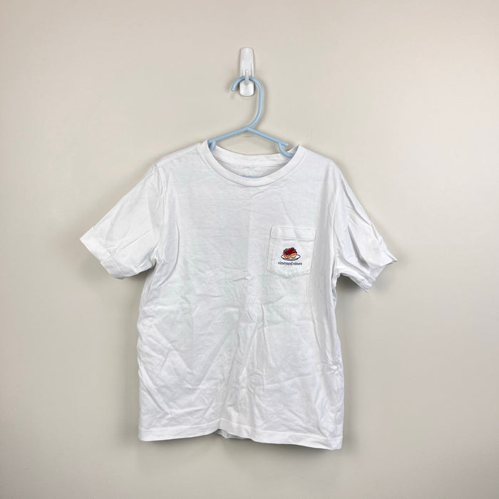 Vineyard Vines Boys' Lobster Roll Whale Short-Sleeve Pocket T-Shirt White Cap 7