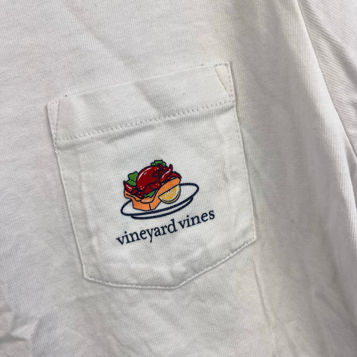 Vineyard Vines Boys' Lobster Roll Whale Short-Sleeve Pocket T-Shirt White Cap 7