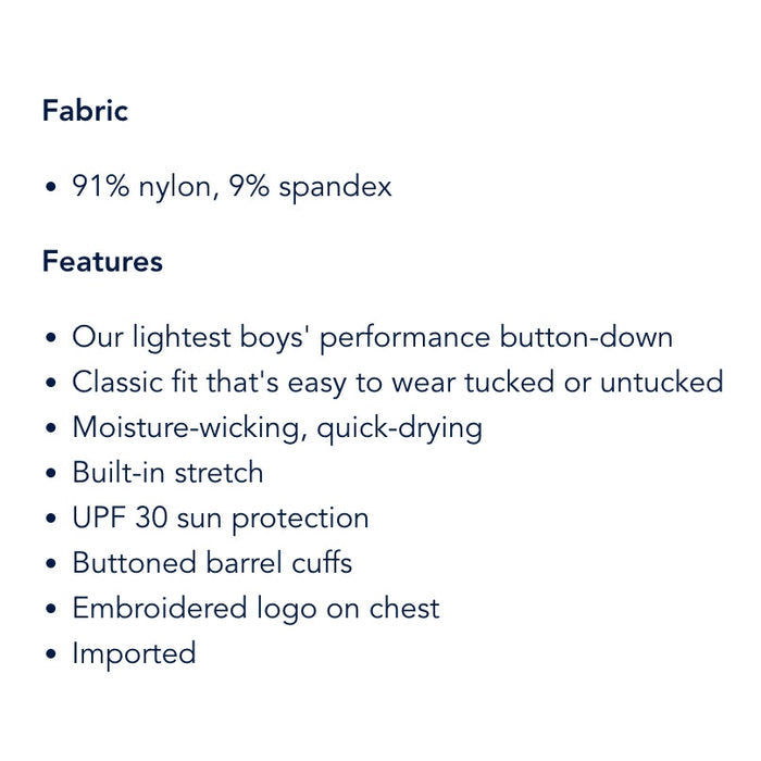 Vineyard Vines Boys' Performance Plaid Featherweight Shirt 6