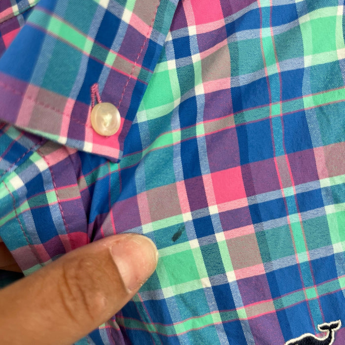 Vineyard Vines Boys' Performance Plaid Featherweight Shirt 6