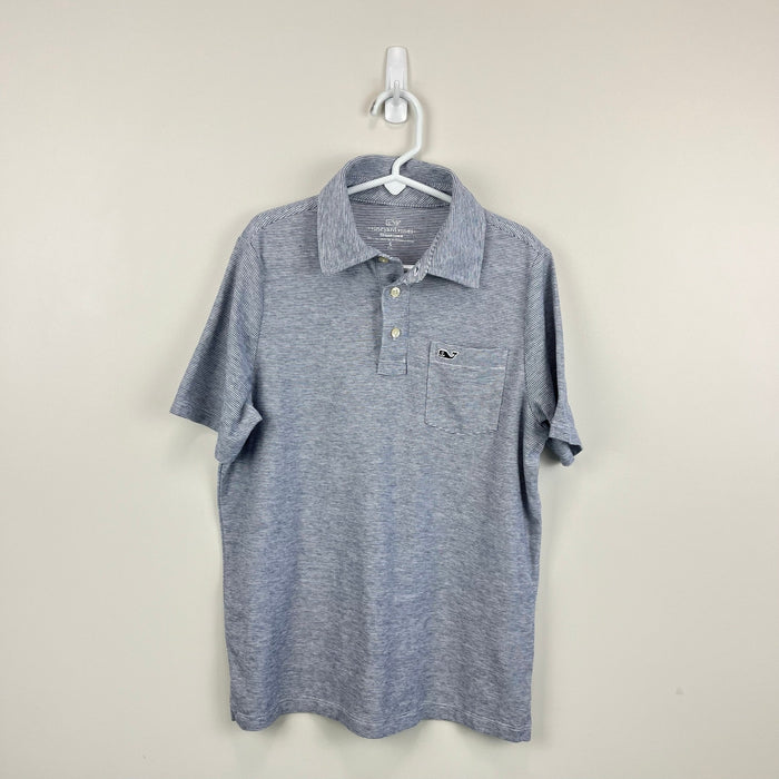 Vineyard Vines Edgartown Polo Shirt Gray S 8-10