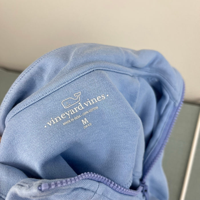 Vineyard Vines Girls Light Blue Rainbow Whale Shep Shirt M 10-12 100% cotton