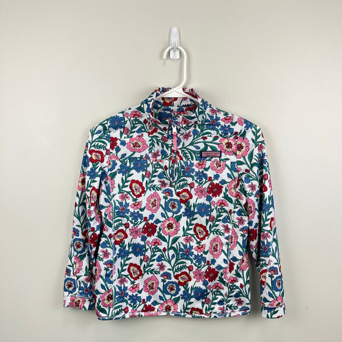 Vineyard Vines Girls Performance Printed Shep Shirt Tisbury Floral M 10-12