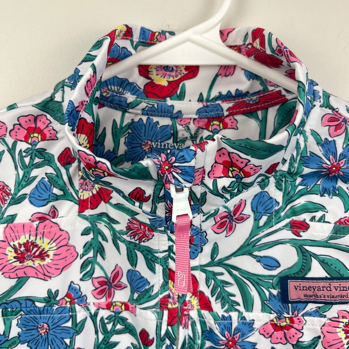 Vineyard Vines Girls Performance Printed Shep Shirt Tisbury Floral M 10-12