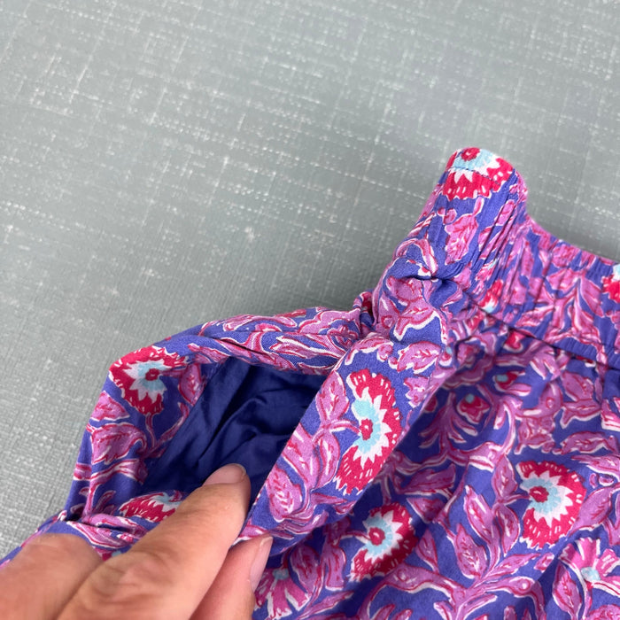 Vineyard Vines Girls Purple Floral Shorts M 10-12