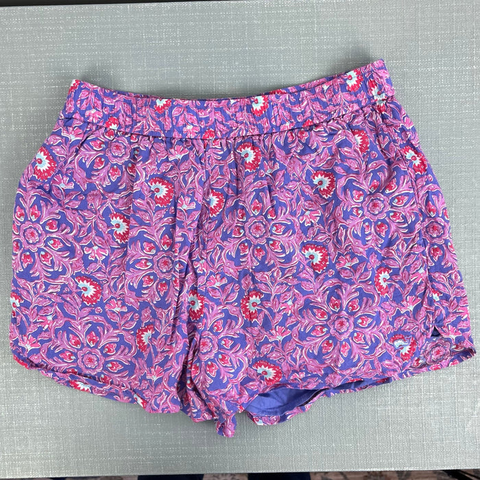 Vineyard Vines Girls Purple Floral Shorts M 10-12