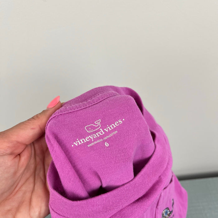 Vineyard Vines Girls Short Sleeve Whale Pocket T-Shirt 6