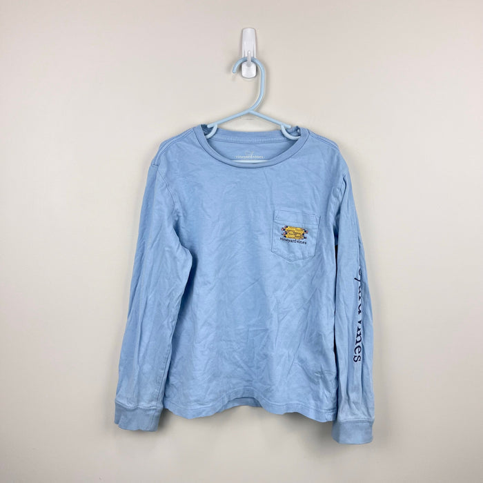 Vineyard Vines Long Sleeve Whale Pocket T-Shirt Blue School 7