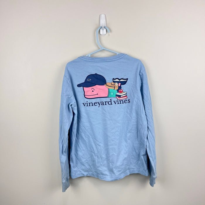 Vineyard Vines Long Sleeve Whale Pocket T-Shirt Blue School 7