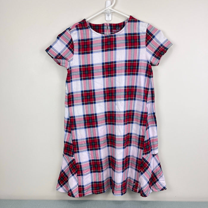 Vineyard Vines Nantucket Tartan Knit Dress Marshmallow Plaid M 12-14