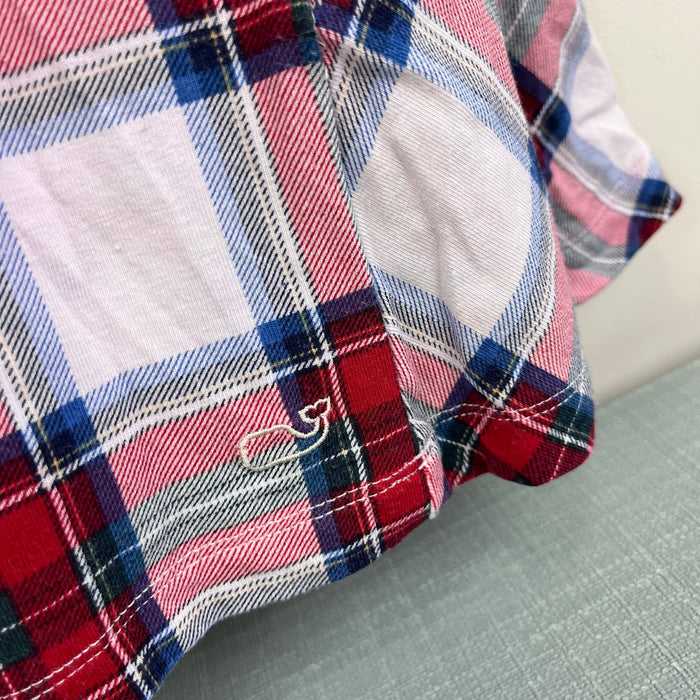 Vineyard Vines Nantucket Tartan Knit Dress Marshmallow Plaid M 12-14