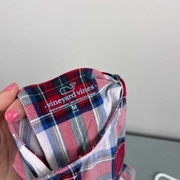 Vineyard Vines Nantucket Tartan Knit Dress Marshmallow Plaid M 12-14