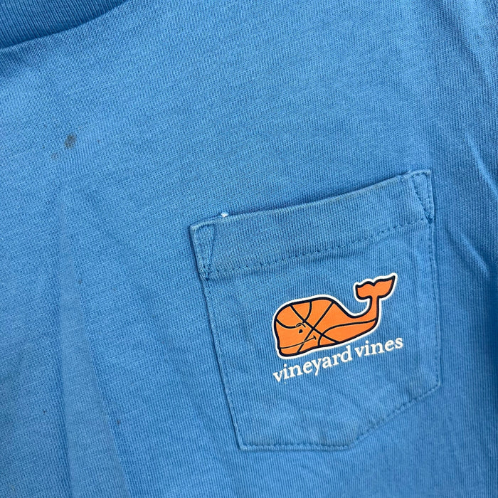 Vineyard Vines Short Sleeve Blue Basketball Whale Pocket Tee Shirt 6