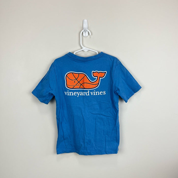 Vineyard Vines Short Sleeve Blue Basketball Whale Pocket Tee Shirt 6