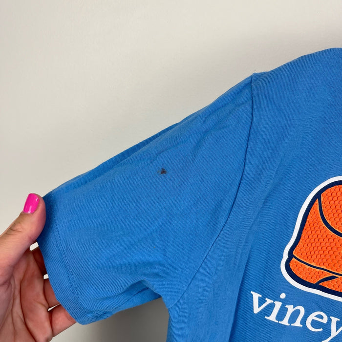 Vineyard Vines Short Sleeve Blue Basketball Whale Pocket Tee Shirt 6