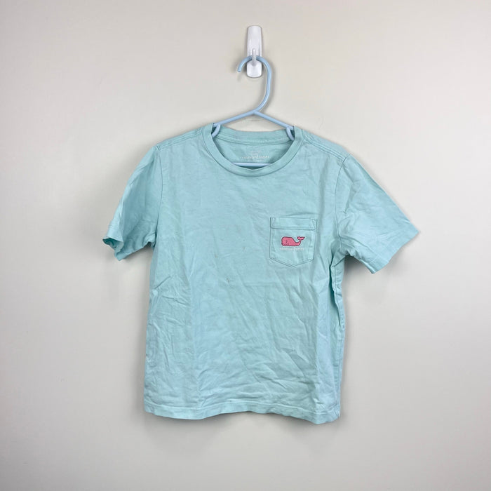 Vineyard Vines Short Sleeve Sticker Whale Pocket T-Shirt Aqua 6
