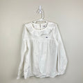Vineyard Vines White Ruffle Blouse Medium