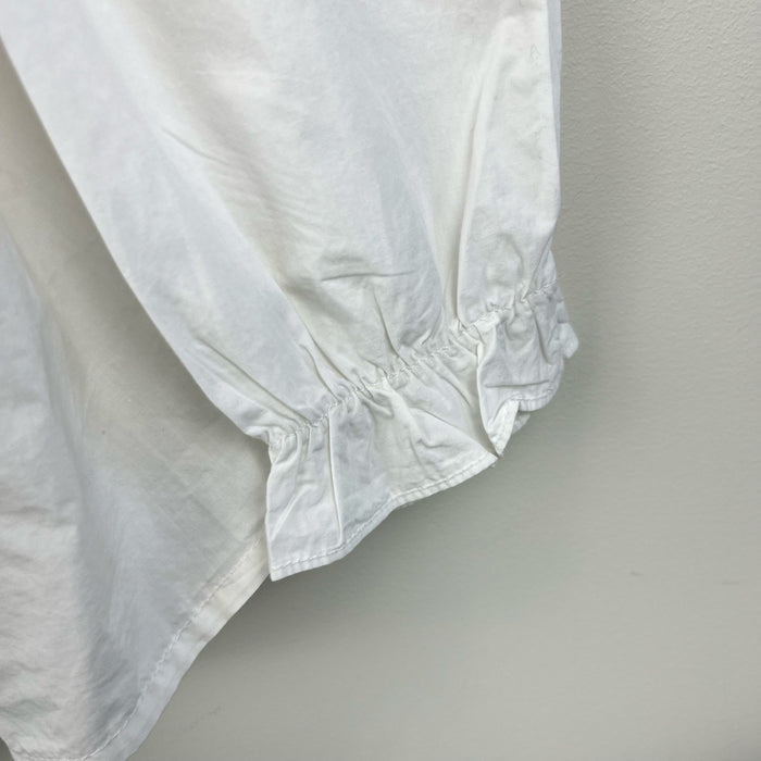 Vineyard Vines White Ruffle Blouse Medium