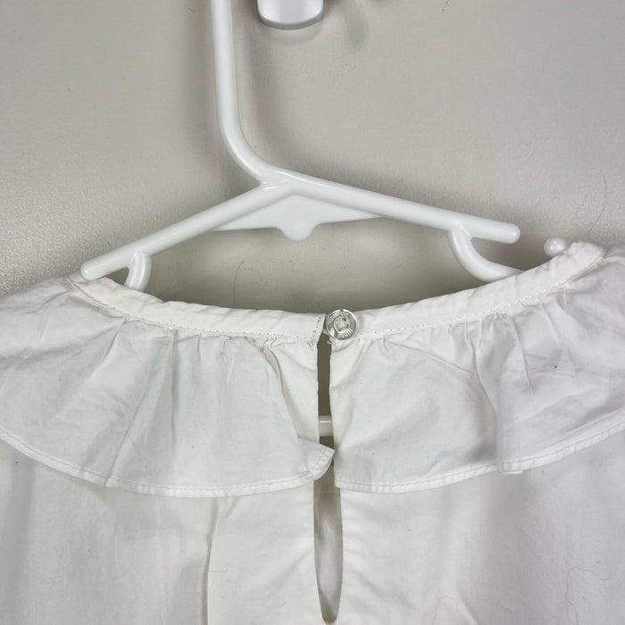 Vineyard Vines White Ruffle Blouse Medium