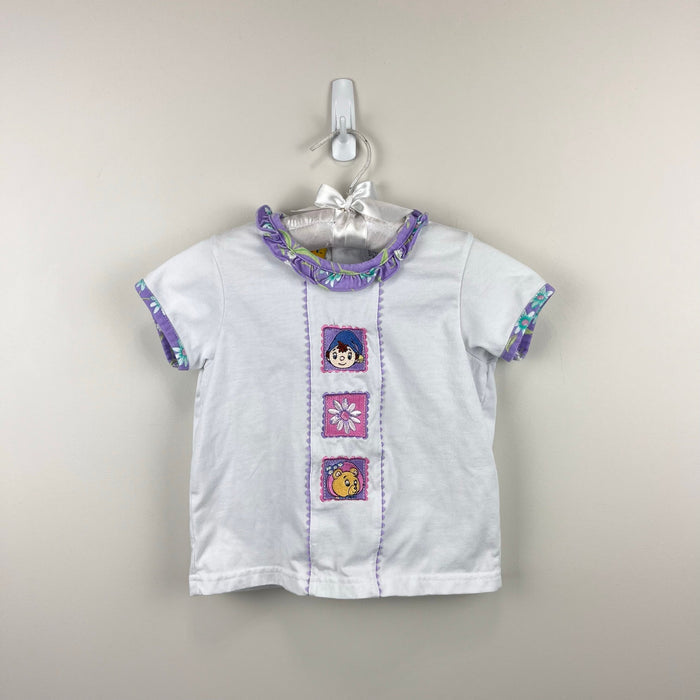 Vintage 90s Y2K Noddy Short Sleeve Floral Ruffle T-Shirt 3T