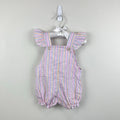 Vintage A Tiny Tots Original Pastel Plaid Ruffle Sunsuit Romper 12 Months