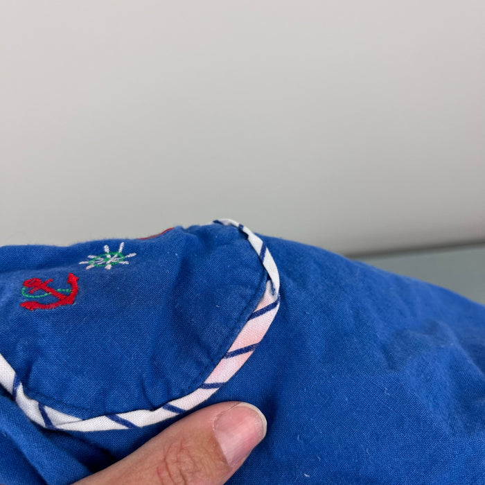 Vintage ABC Nautical Blue Jumper Dress 18-24 Months