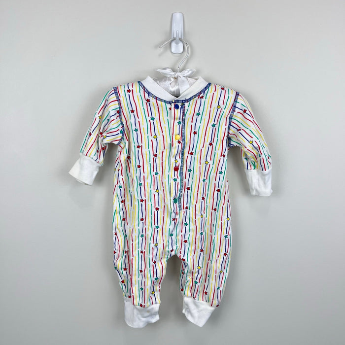 Vintage Bright Future Rainbow Star Stripe Coverall 3-6 Months