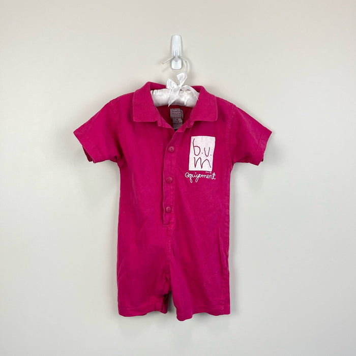 Vintage BUM Equipment Pink Shortall Romper 6-12 Months USA